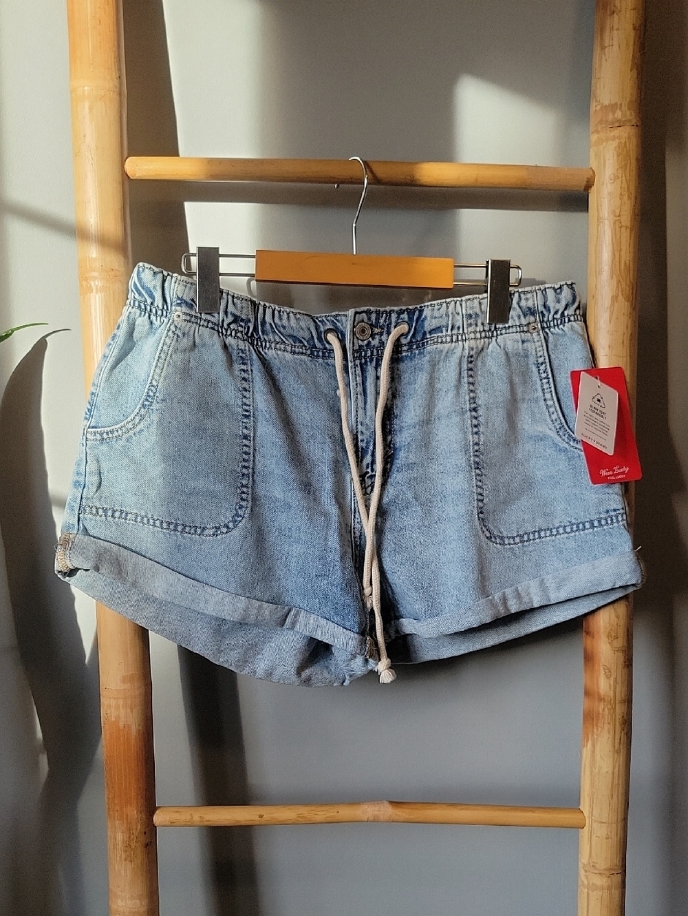 Lucky Brand Slouchy Short Denim Drawstring Shorts